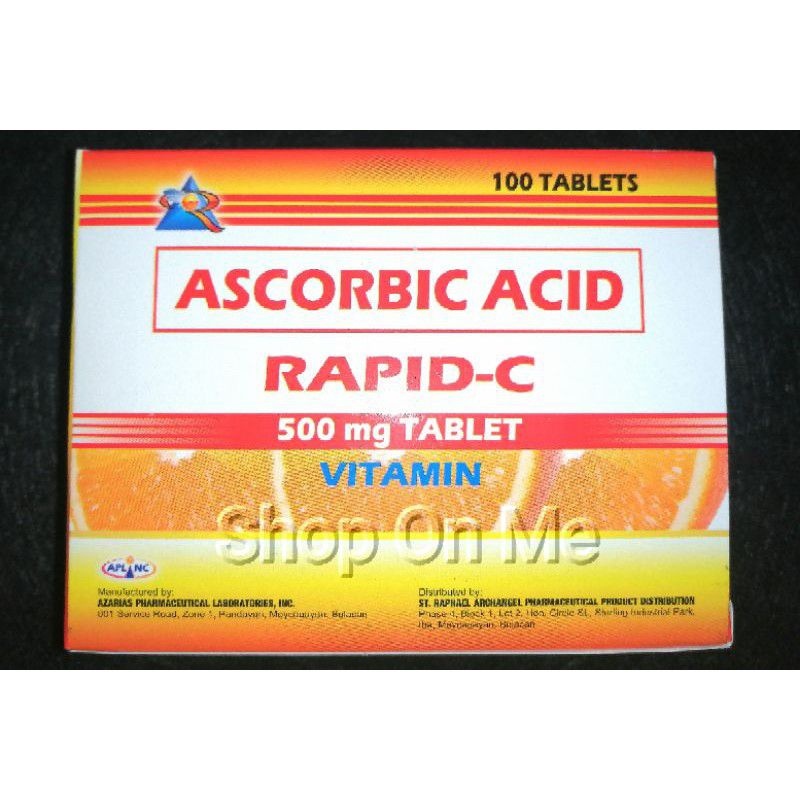 Myrevit C Ascophil Rapid C Ascorbic Acid 500mg 100 Tablets Vitamin