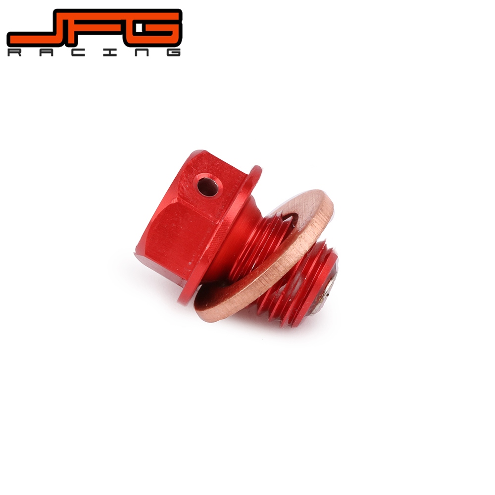 Cnc Red Billet Aluminum Magnetic Oil Drain Plug Bolt For Honda Atc Big