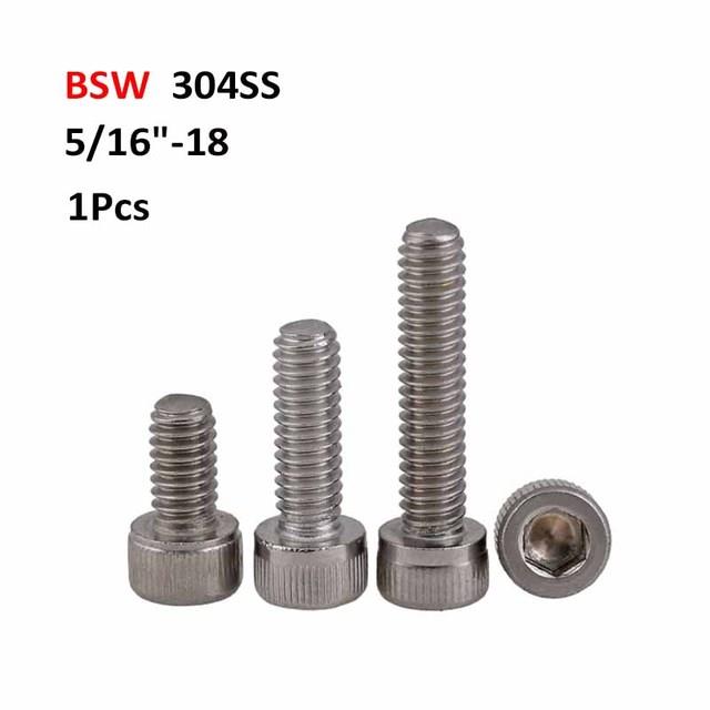 BSW 304 Stainless Steel Hexagon Socket Head Screws British Standard Cap