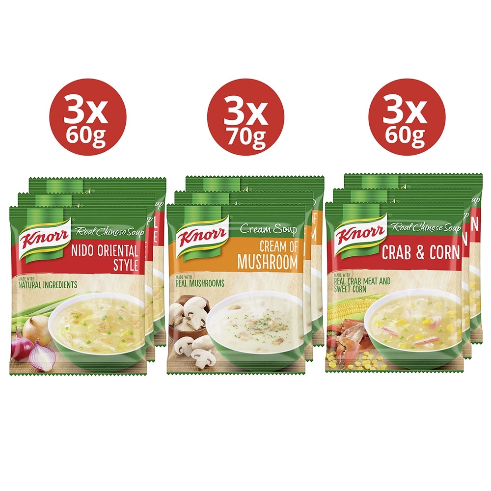 Nido Oriental Soup Mix G Knorr Crab And Corn Soup Mix G Knorr Cream