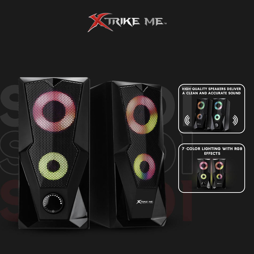 Xtrike Me Stereo 2 0 Channel Speakers SK 501 Black Lazada PH