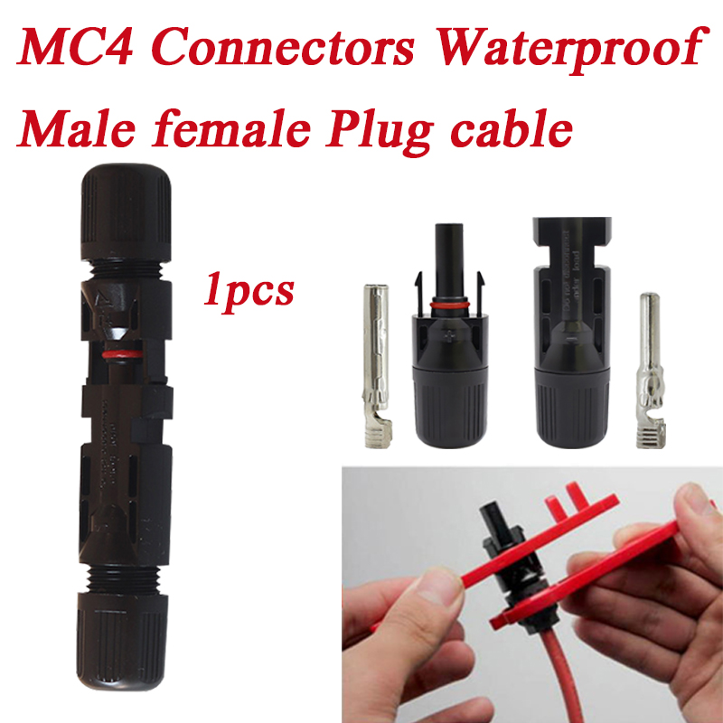 1Set MC4 Connectors Waterproof Male Female Plug Cable Terminals For