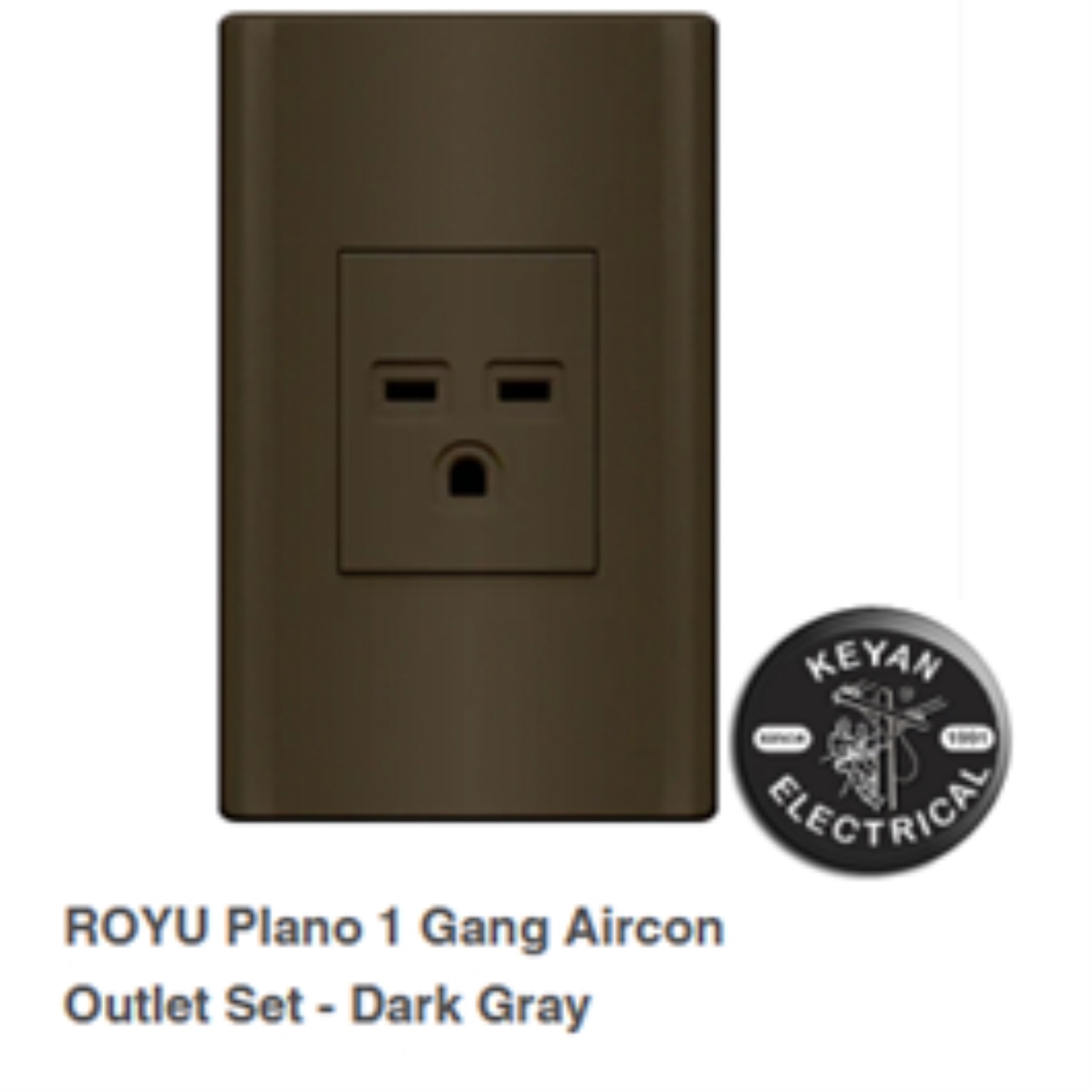 Local Delivery ROYU PLANO SERIES SWITCH OUTLET 1 GANG 2 3 AIRCON Dark