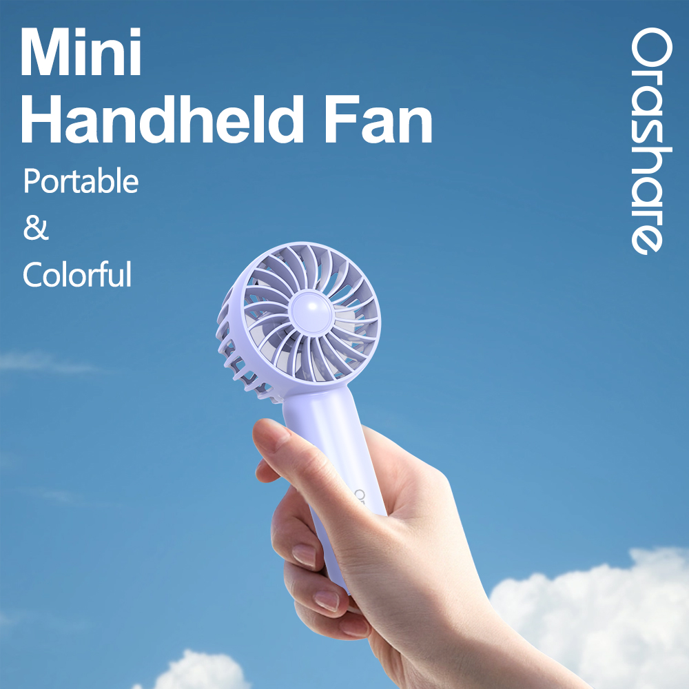 Orashare Hf Mini Hand Held Fan Rechargeable Electric Fan Wind