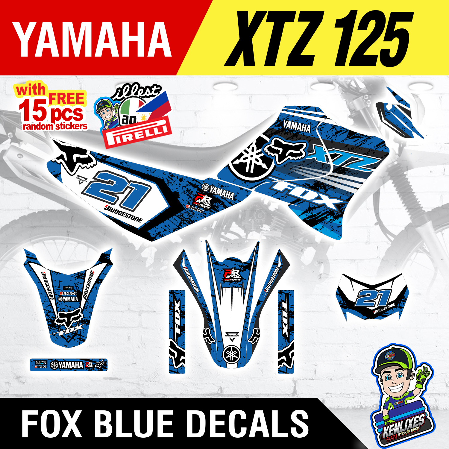 Yamaha Xtz Full Decals Sticker Body Lazada Ph