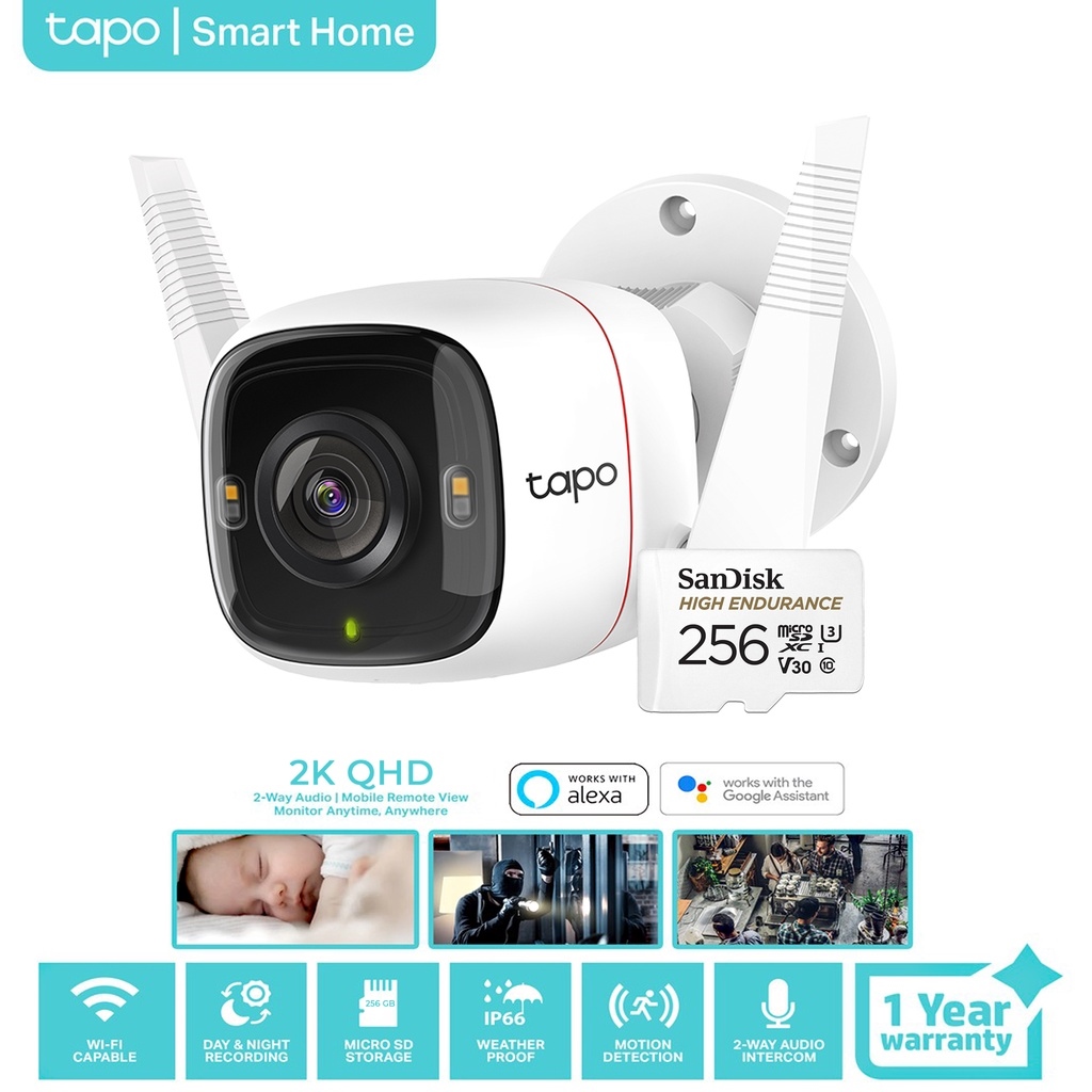 TP Link Tapo C320WS 2K QHD Outdoor Security Wifi Camera CCTV Connect To