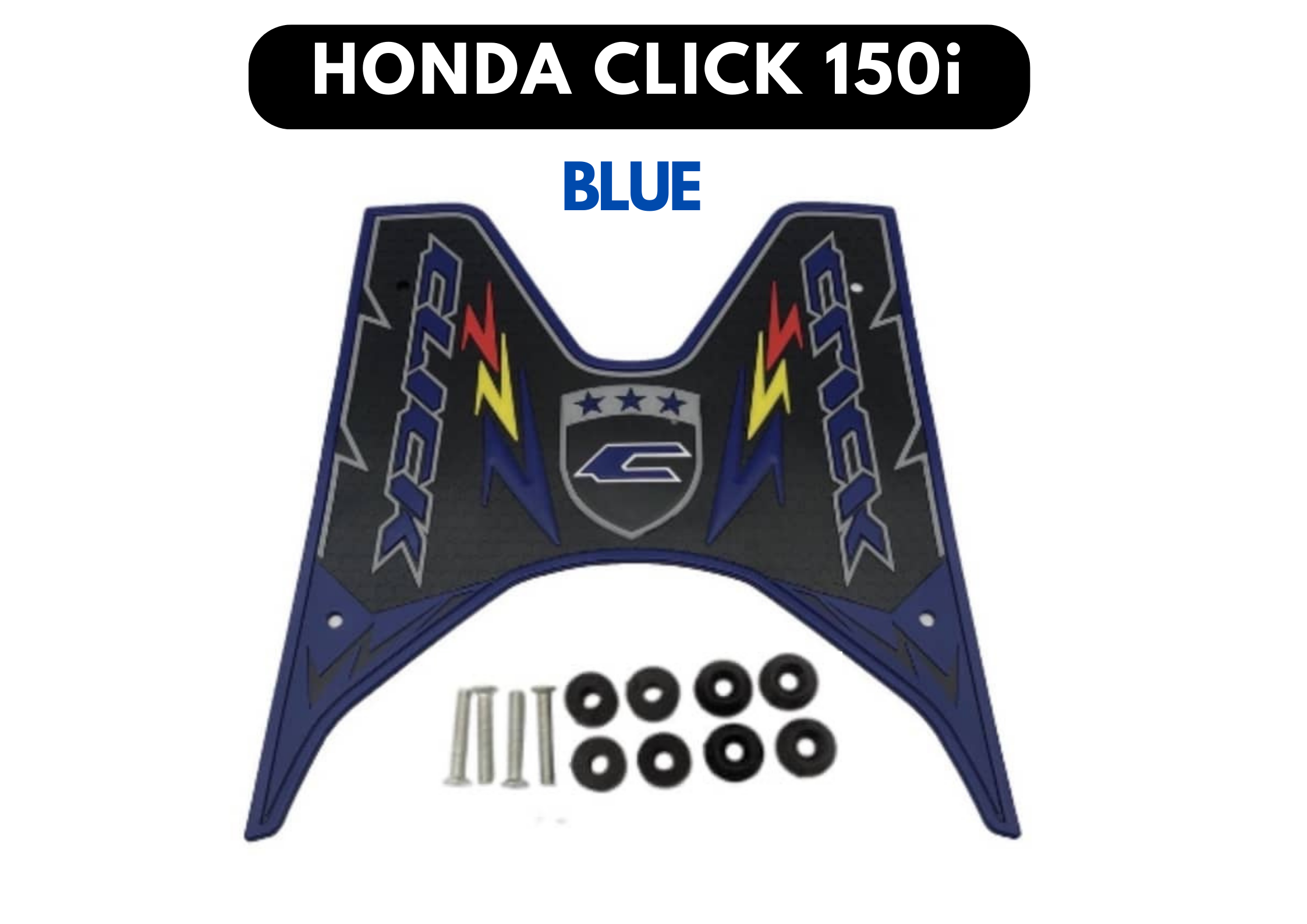 Honda Click I Rubber Matting Blue With Screws Honda Rubber