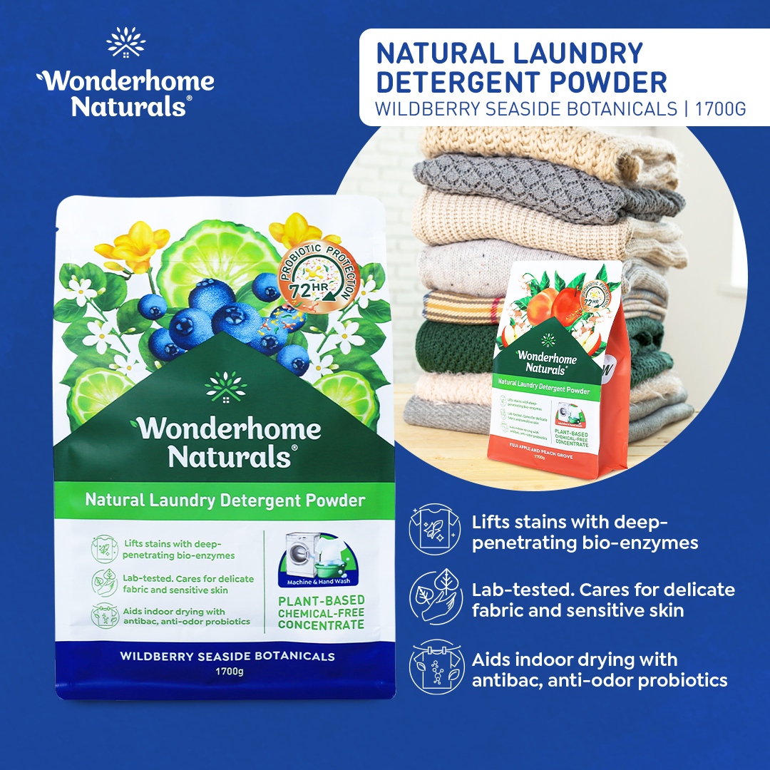 Wonderhome Natural Laundry Detergent Powder Eco Pouch Kg Wildberry