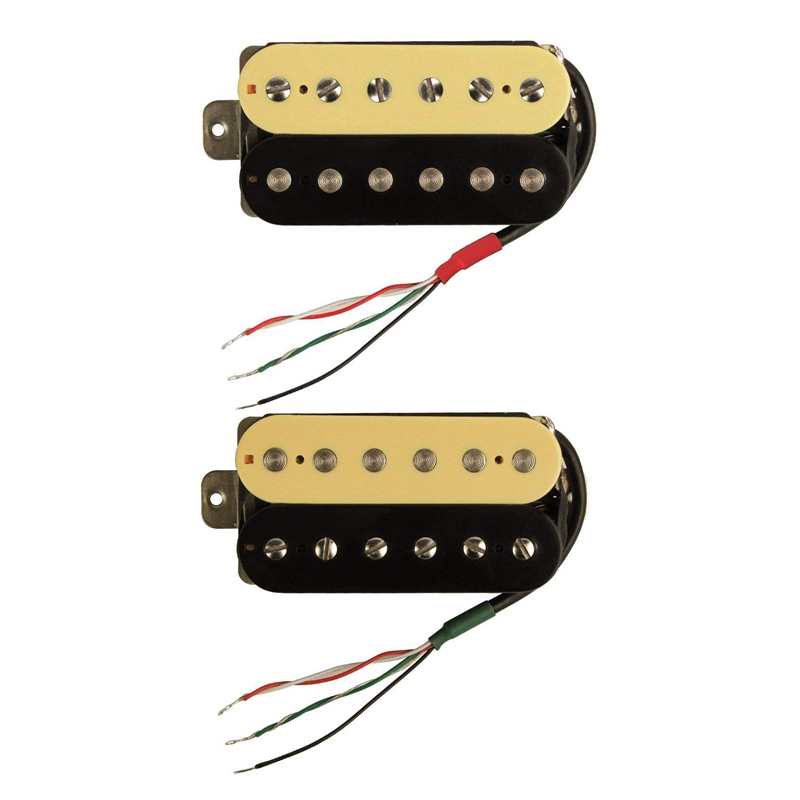 2 Pcs Electric Guitar Humbucker Pickups Alnico V Pickup Zebra Black