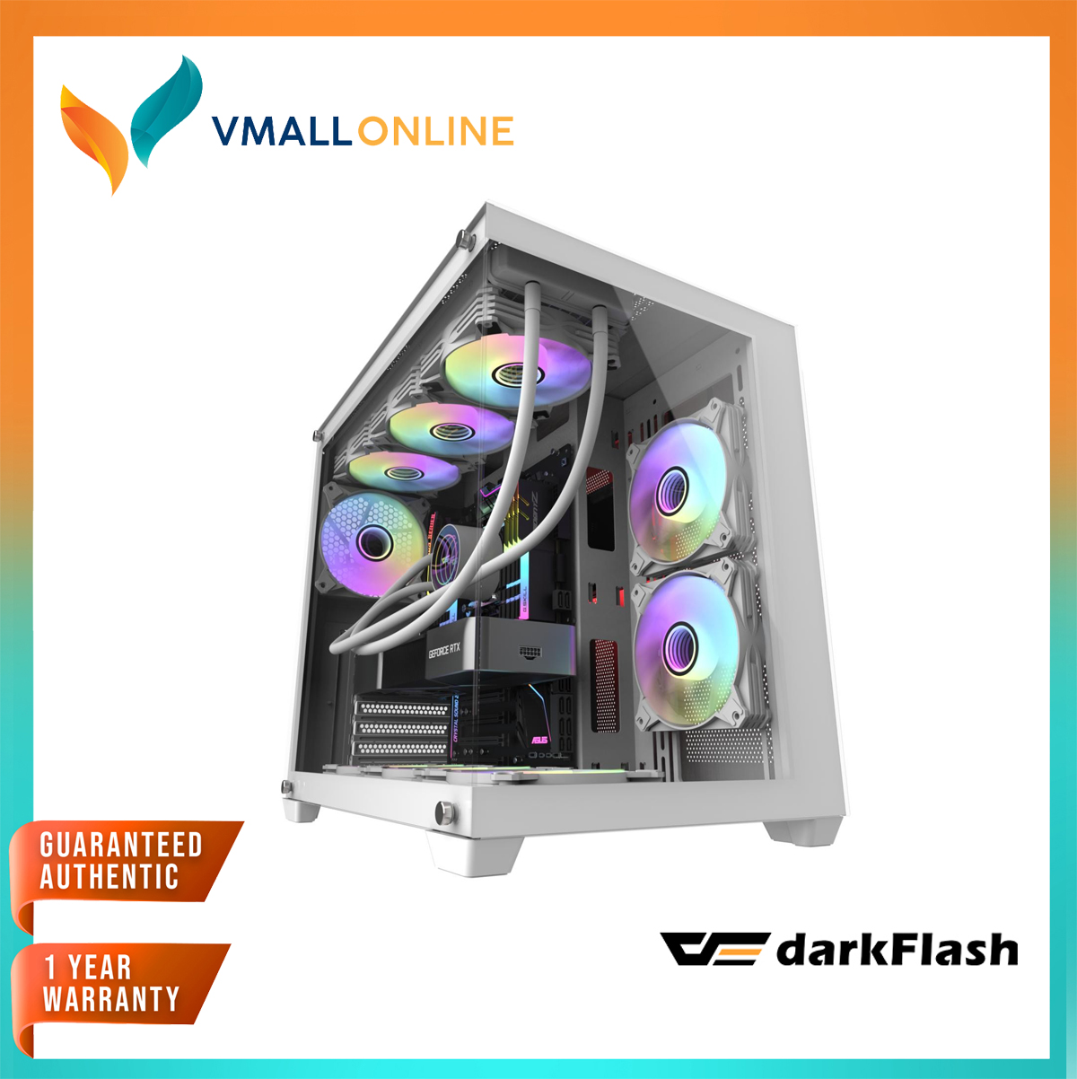 Darkflash C P Dual Chamber Case Atx M Atx Itx Tempered Glass