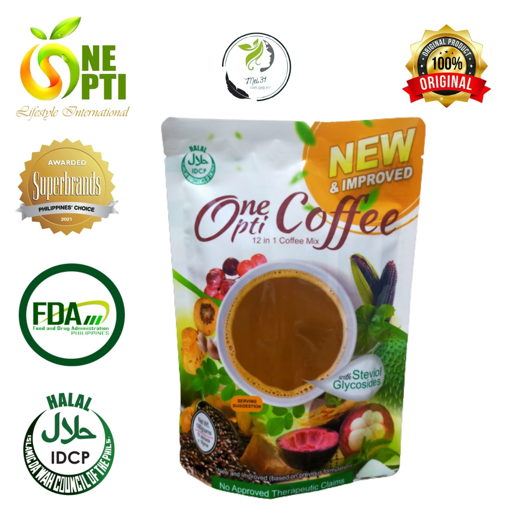 Original NEW AND IMPROVED One Opti Coffee 12 In 1 Coffee Mix Lazada PH