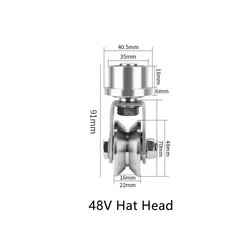 HOL Local Delivery 304 Stainless Steel 48H V U Roller For Sliding