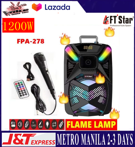 COD FT Star FPA 278 8 INCH DIGITAL BLUETOOTH SPEAKER SYSTEM Lazada PH