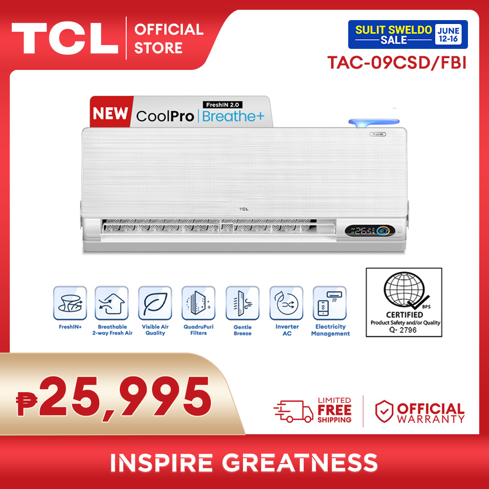 TCL 1 0HP CoolPro FreshIN 2 0 Breathe Live Cool Inverter Split Type