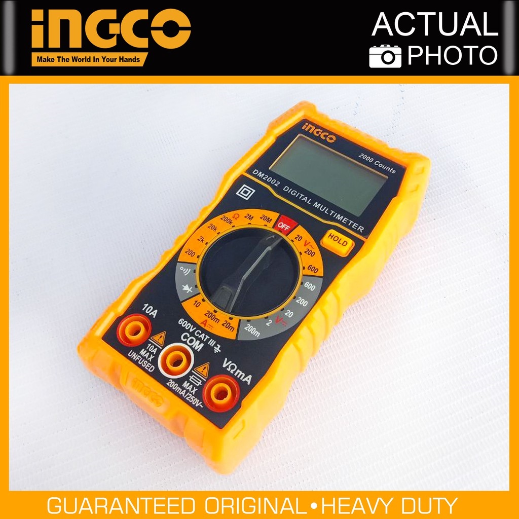 Ingco Dm Digital Multimeter Tester Electrical Test Tool Cat Iii