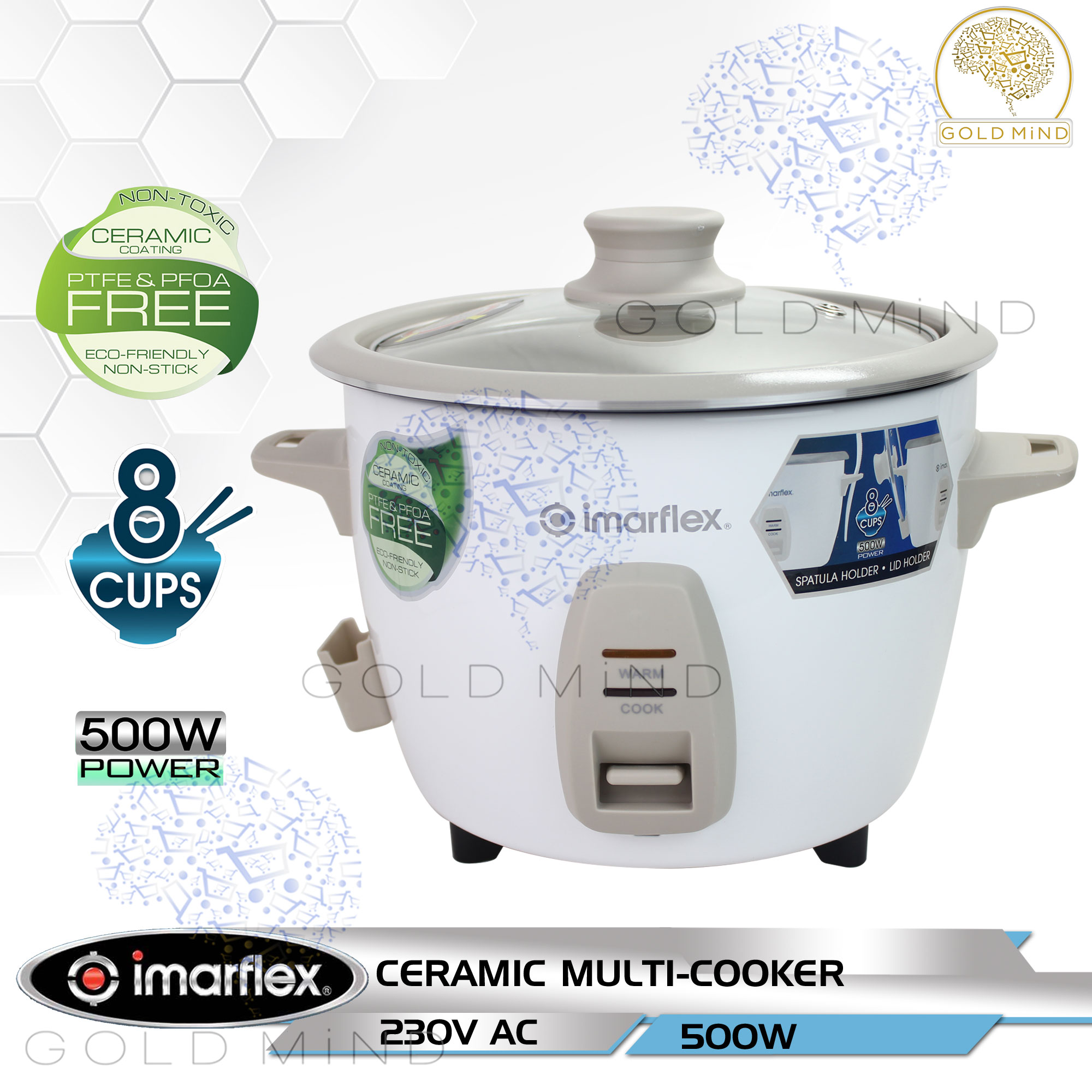 Imarflex Rice Cooker L Multi Cooker Ceramic Pot Cups