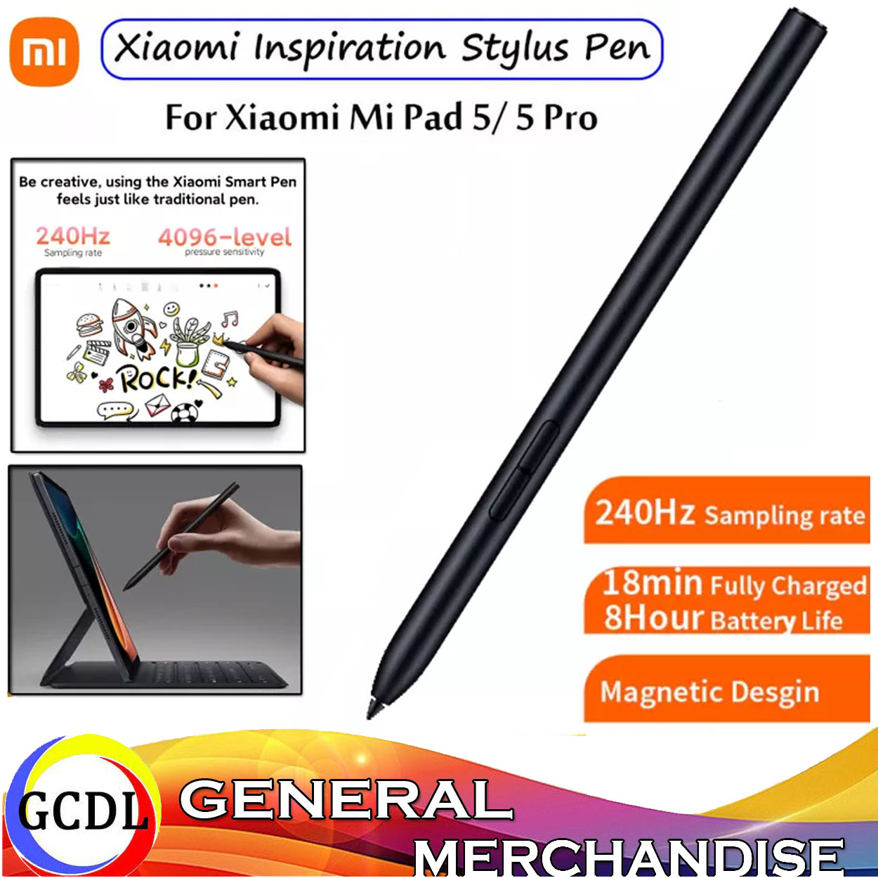 Xiaomi Stylus Pen For Xiaomi Mi Pad 5 Pro Tablet Xiaomi Smart Pen 240Hz