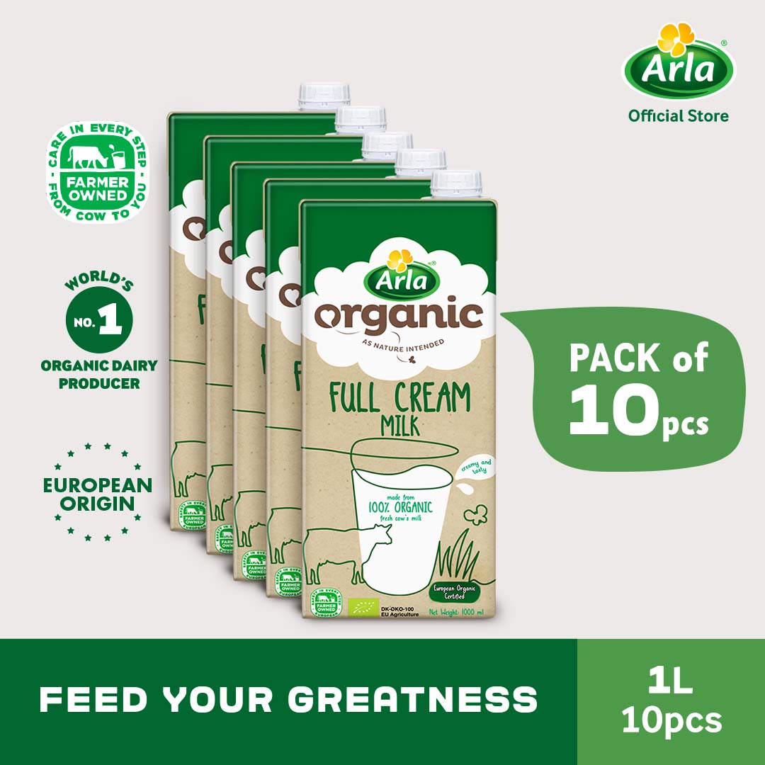 Arla Organic Full Cream Milk 1L 10 Pack Lazada PH