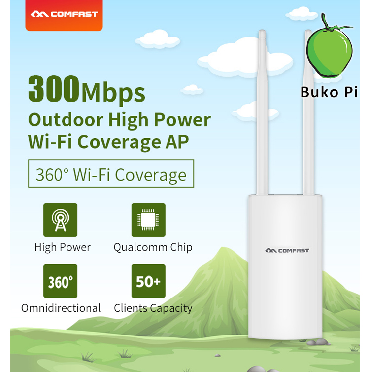 COMFAST CF EW71 High Power Outdoor WiFi CPE 48V POE Power Adapter