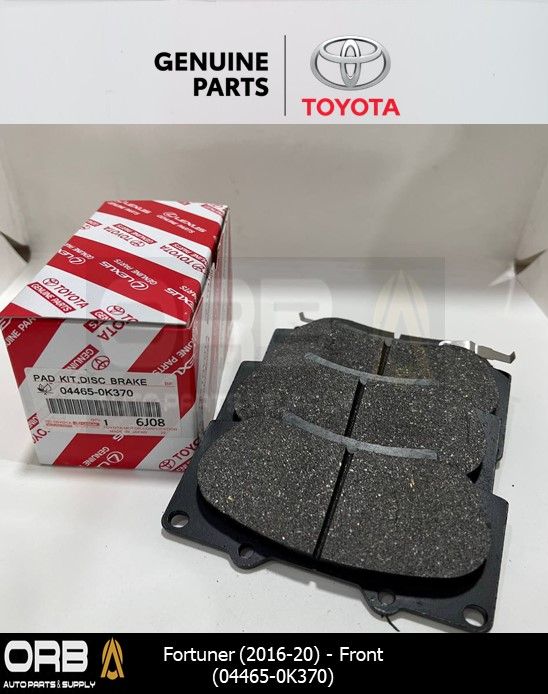 Toyota Fortuner 2016 2021 Front Brake Pads Part No 04465 0K370