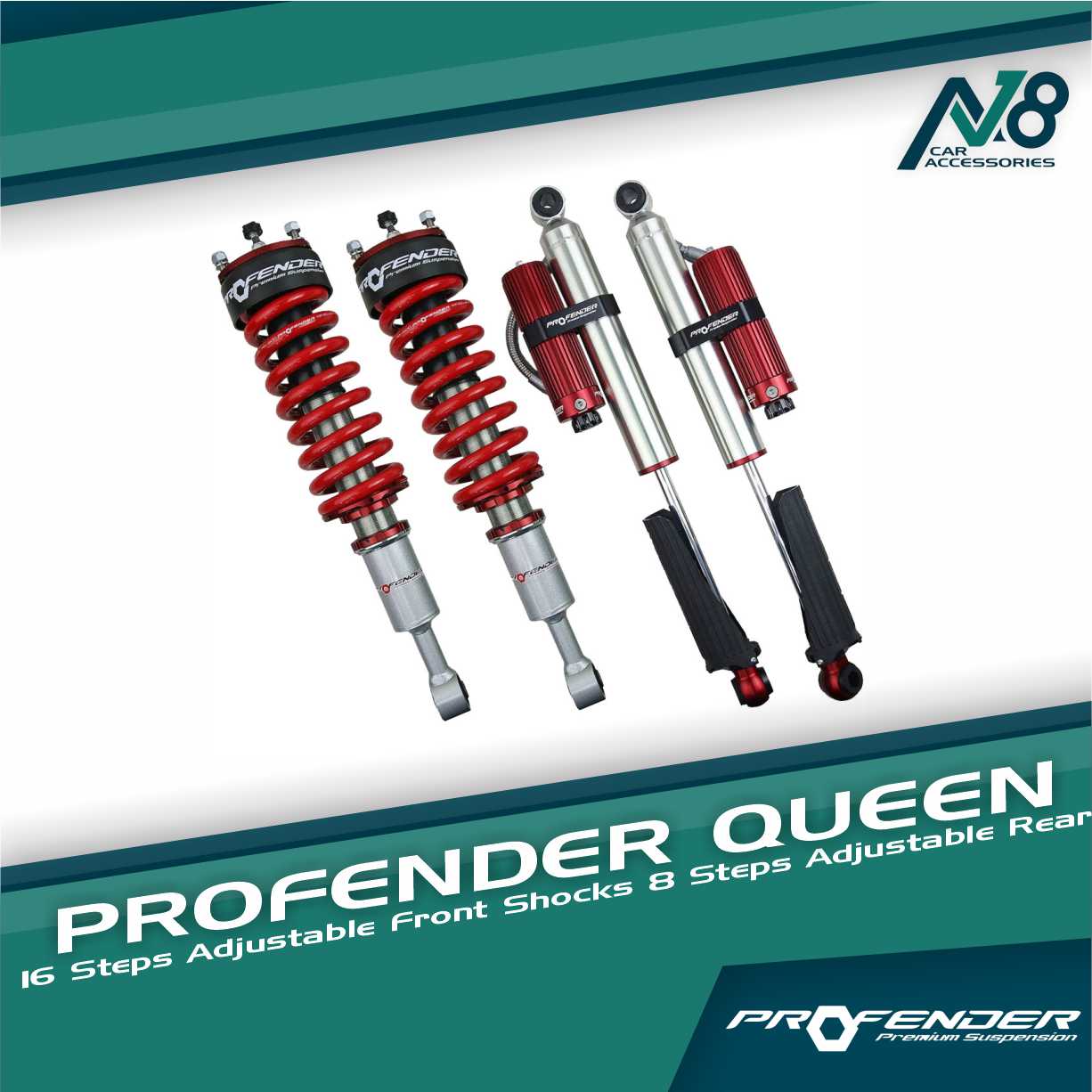 Profender Queen Series Suspension Way Adustable Lift Front Rear