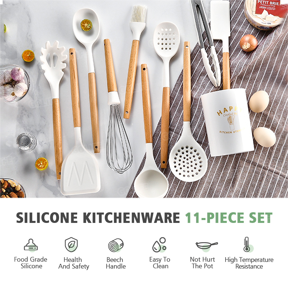 Golife Pcs Silicone Kitchen Utensil Set Spatula Set Utensils Cooking