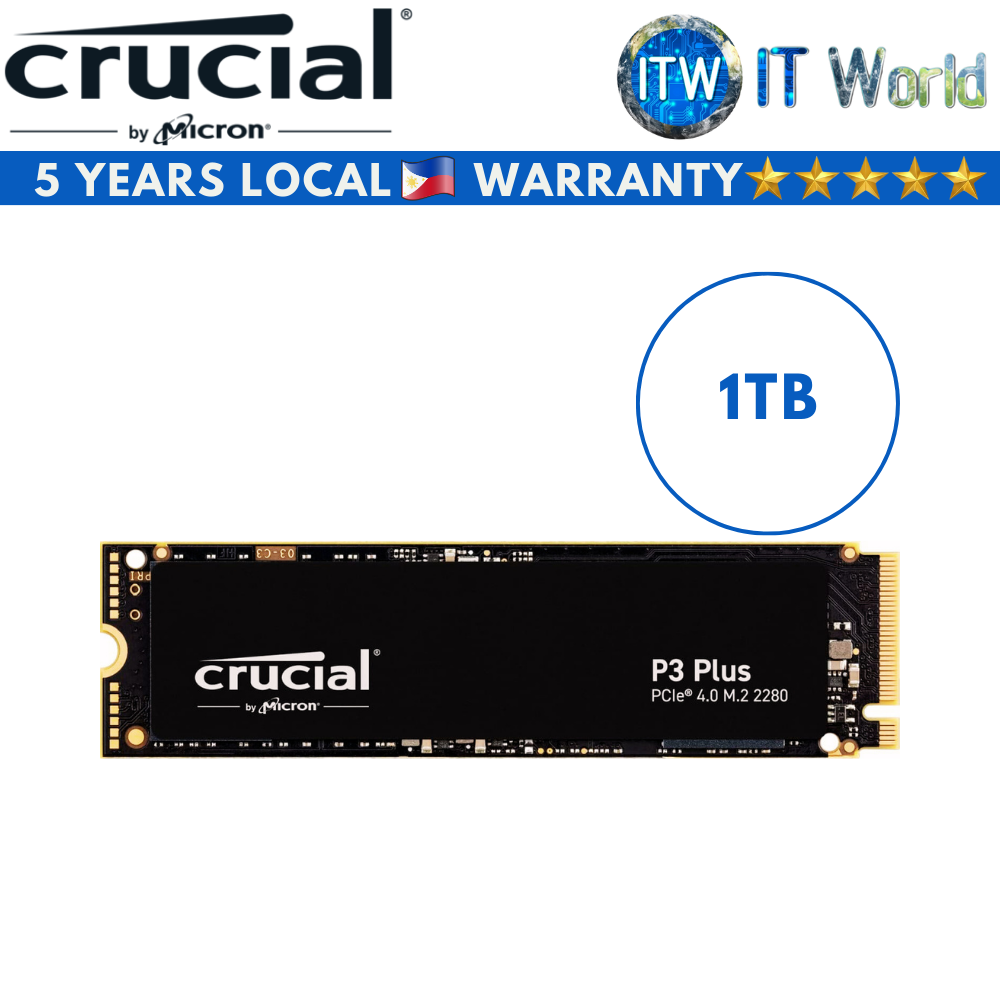 Itw Crucial P3 Plus PCIe M 2 2280 NVMe Internal SSD 1TB 2TB 4TB