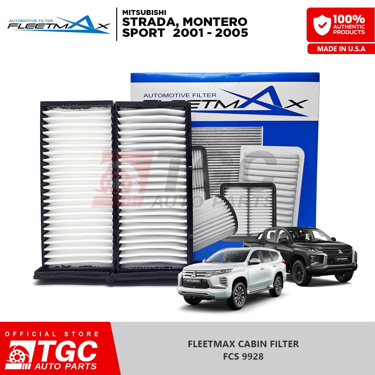 Fleetmax Cabin Filter Aircon Cleaner For Mitsubishi Strada Montero