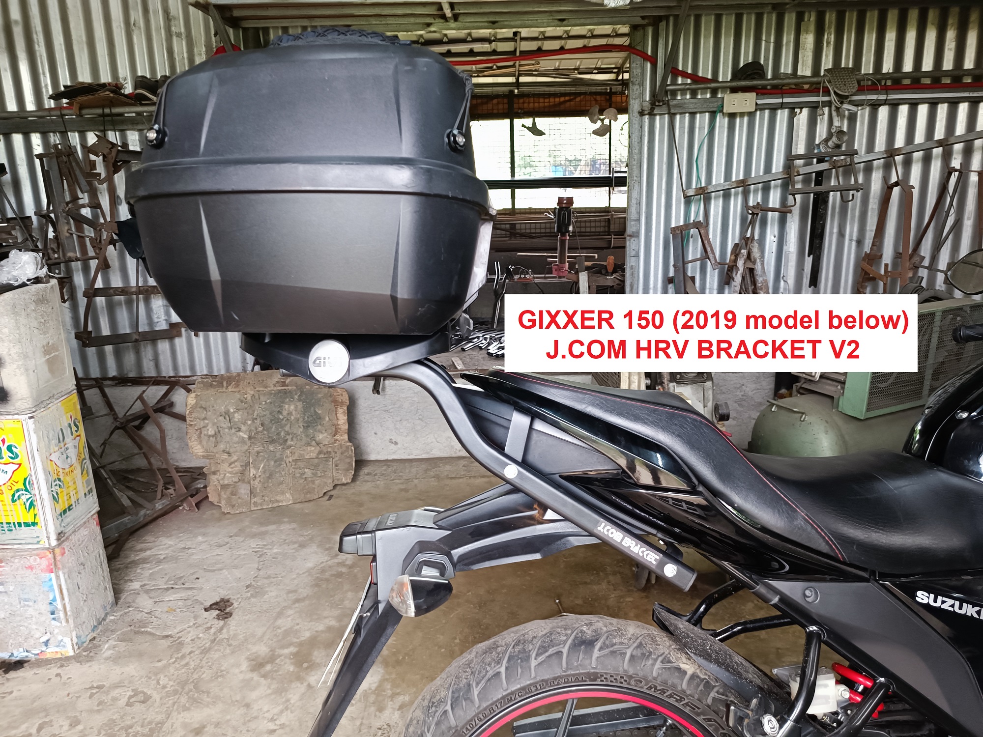 J SUZUKI GIXXER FI V2 HEAVY DUTY Top Box BRACKET 2019 Below