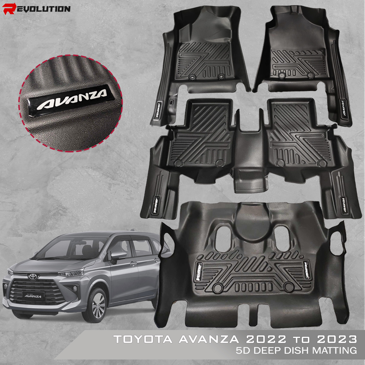 Toyota Avanza To Oem D Deep Dish Matting Fully Extended