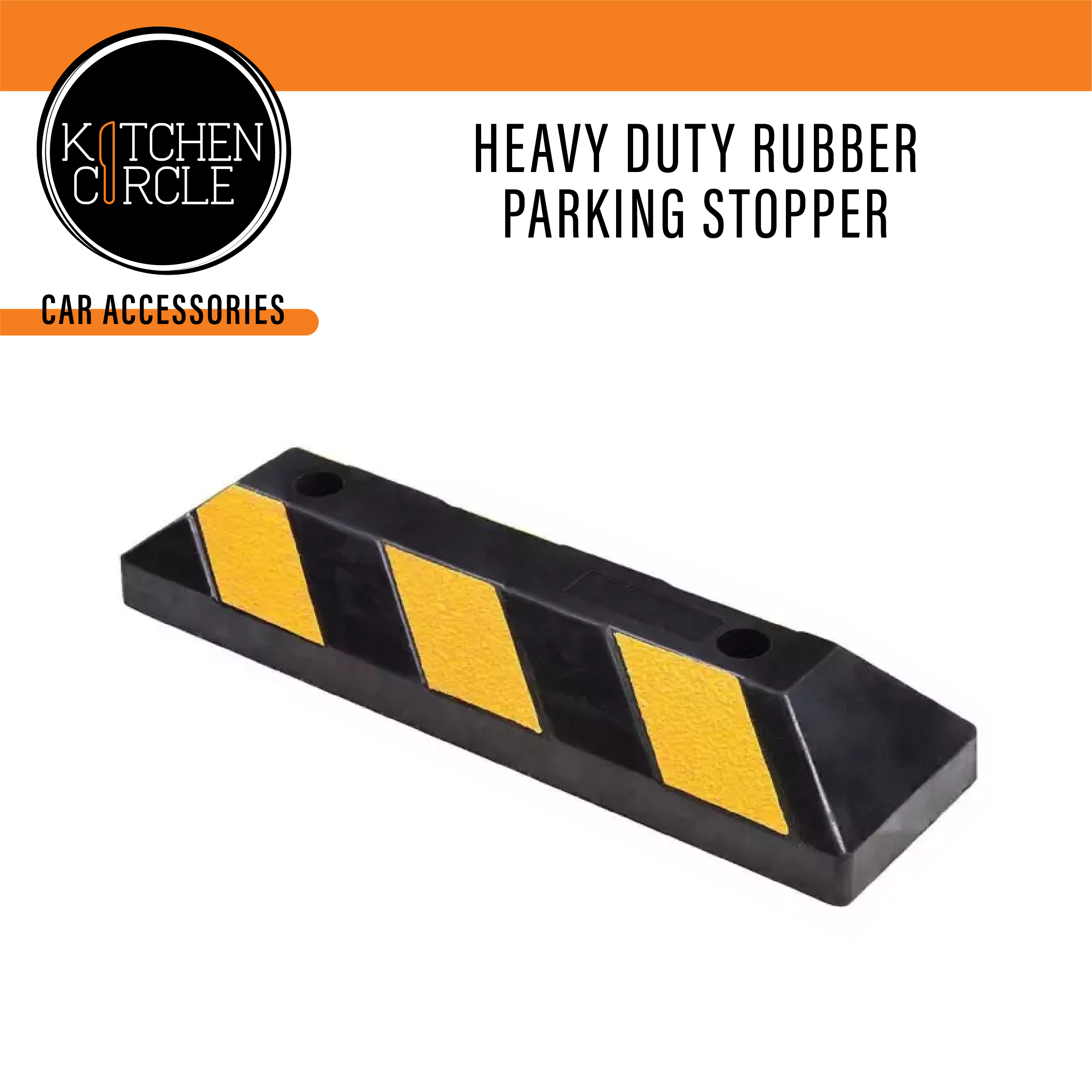 Durable Heavy Duty Rubber Parking Stopper Good For Indoor Outdoor