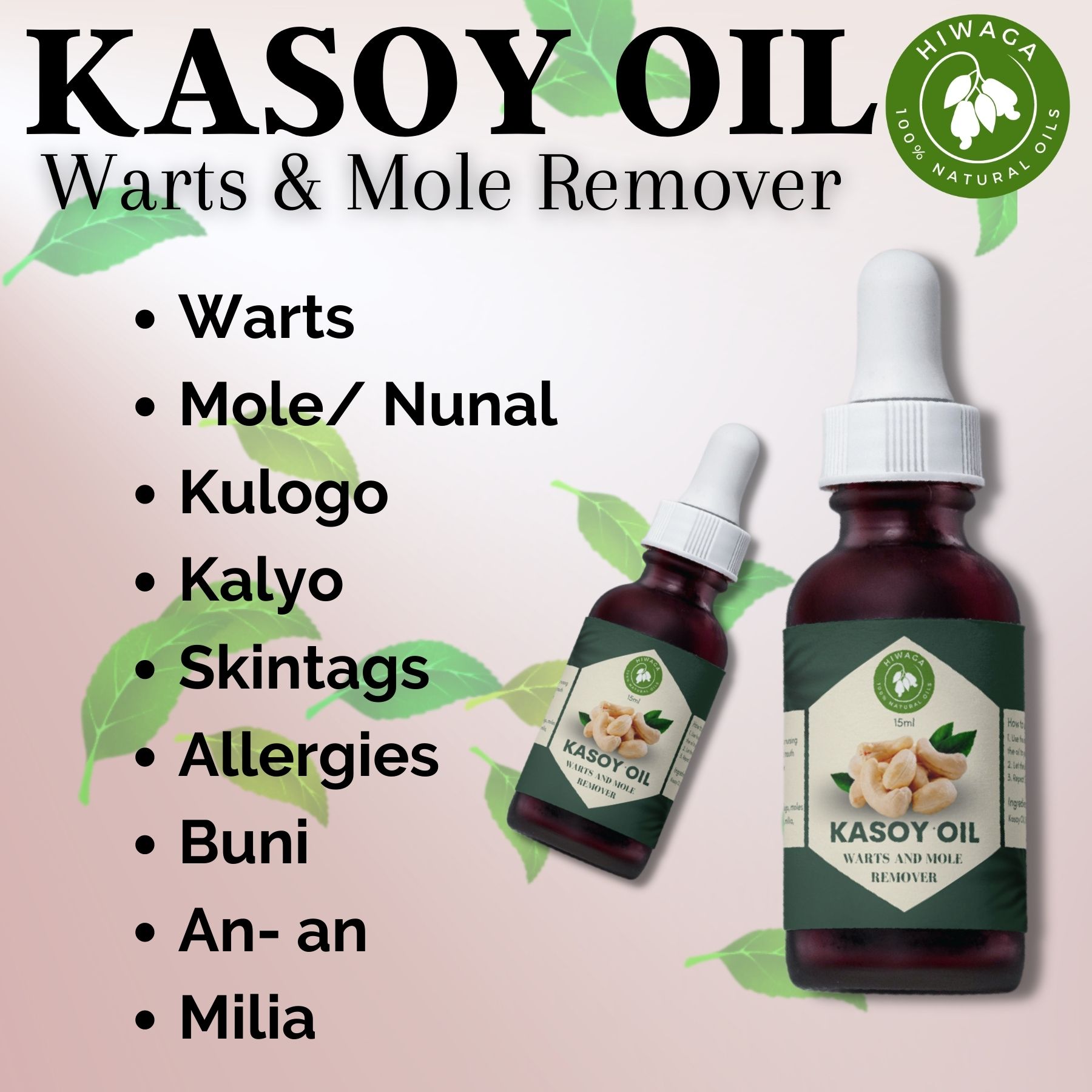 Organic Legit Kasoy Oil Ml Warts Moles Kulugo Nunal Skin Tags