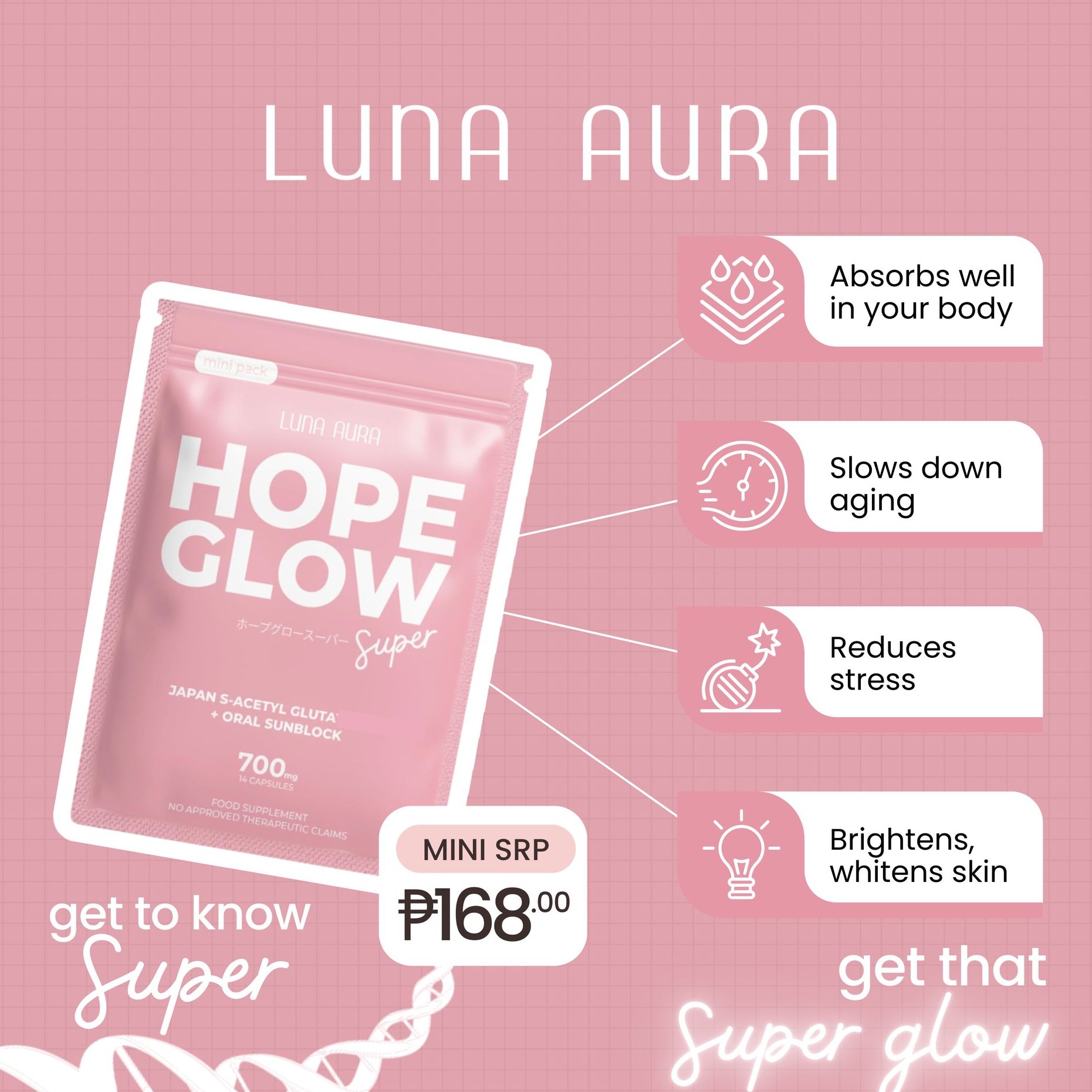 HOPE GLOW SUPER BY LUNA AURA IN MINI AND BIGGIE FDA APPROVED Lazada PH