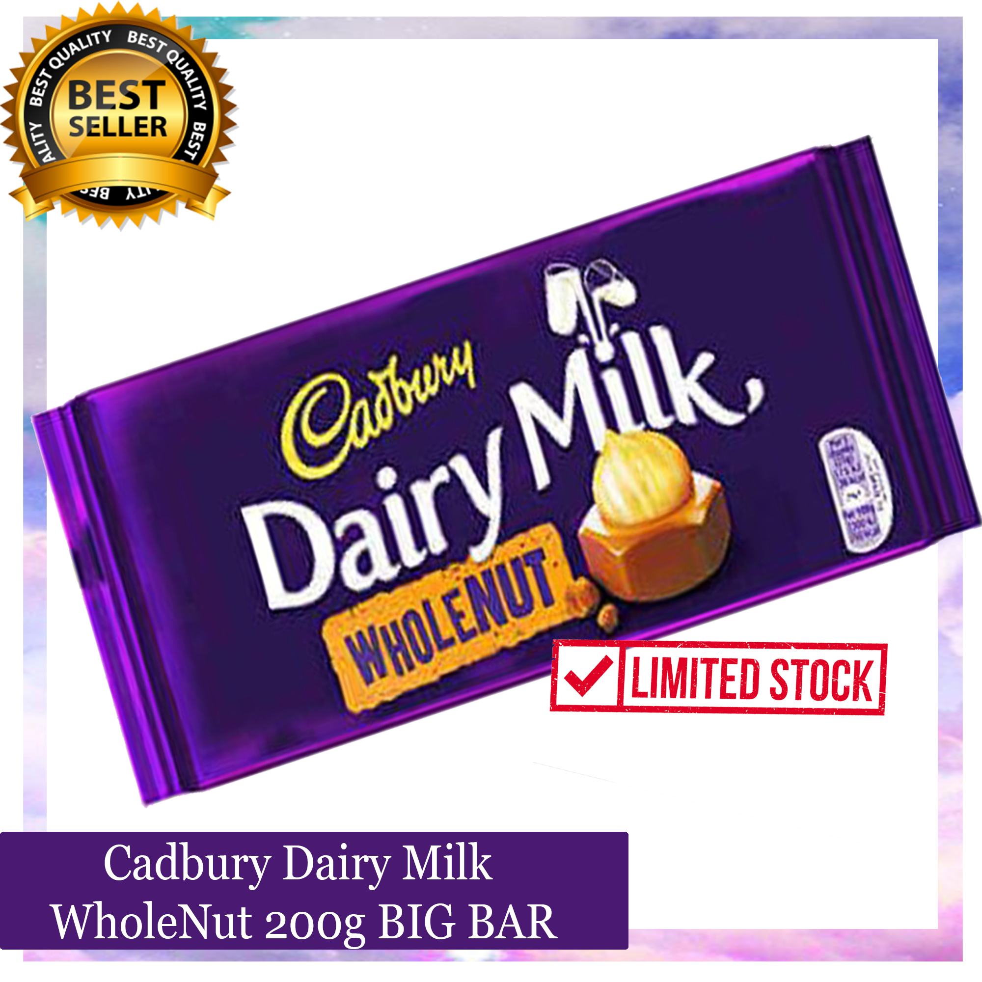 Cadbury Dairy Milk Chocolate With WholeNut 200g BIG BAR Lazada PH