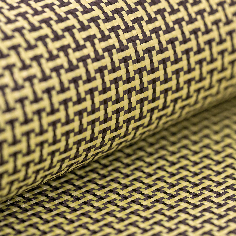 F Coova K Yellow Kevlar Carbon Fiber Fabric Cloth H Pattern Used