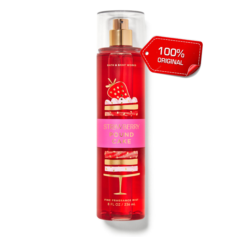 BBW STRAWBERRY POUND CAKE Fragrance Mist 236mL Strawberry Pound