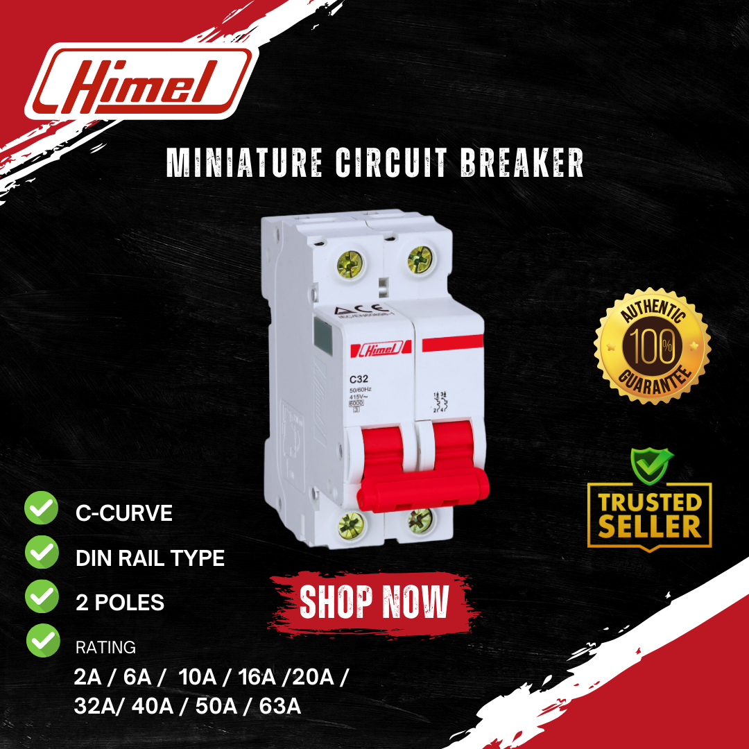 Himel Miniature Circuit Breaker 2POLES 2A 10A 6A 16A 20A 32A