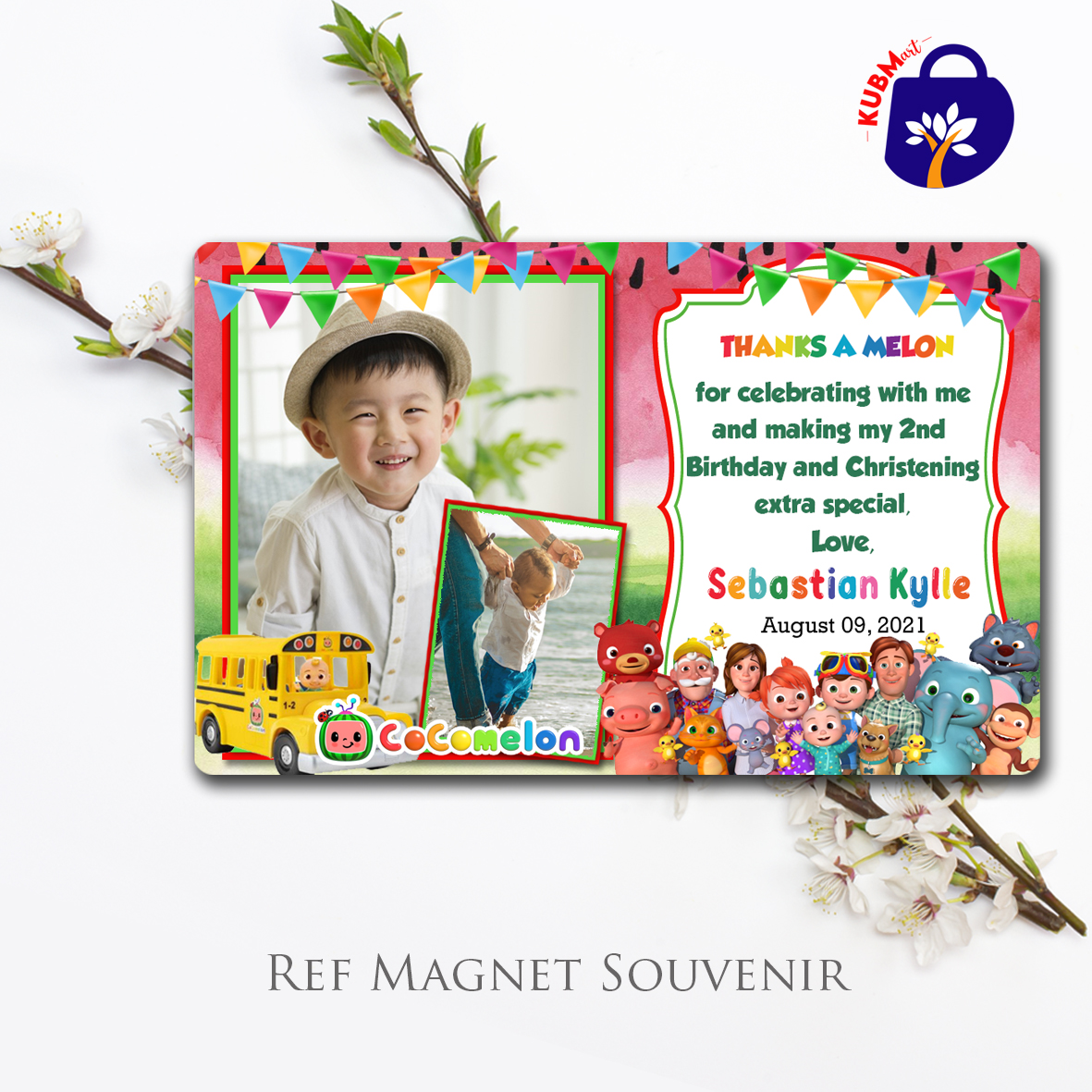 Customized Ref Magnet Souvenir Free Layout For Birthday Wedding