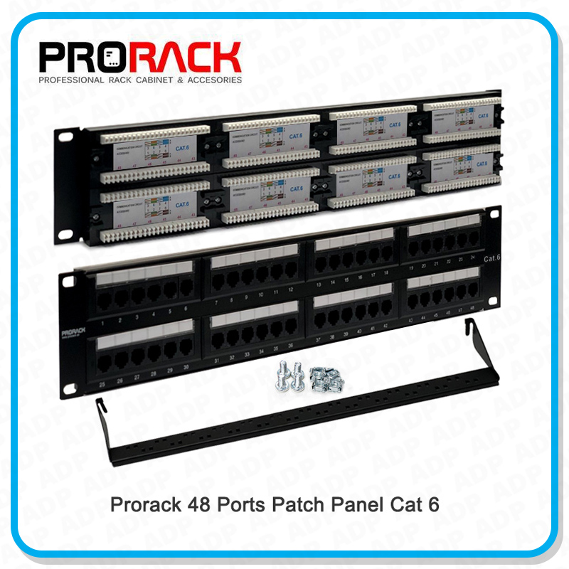 PRORACK 48 Ports Cat6 Fully Loaded Patch Panel Lazada PH