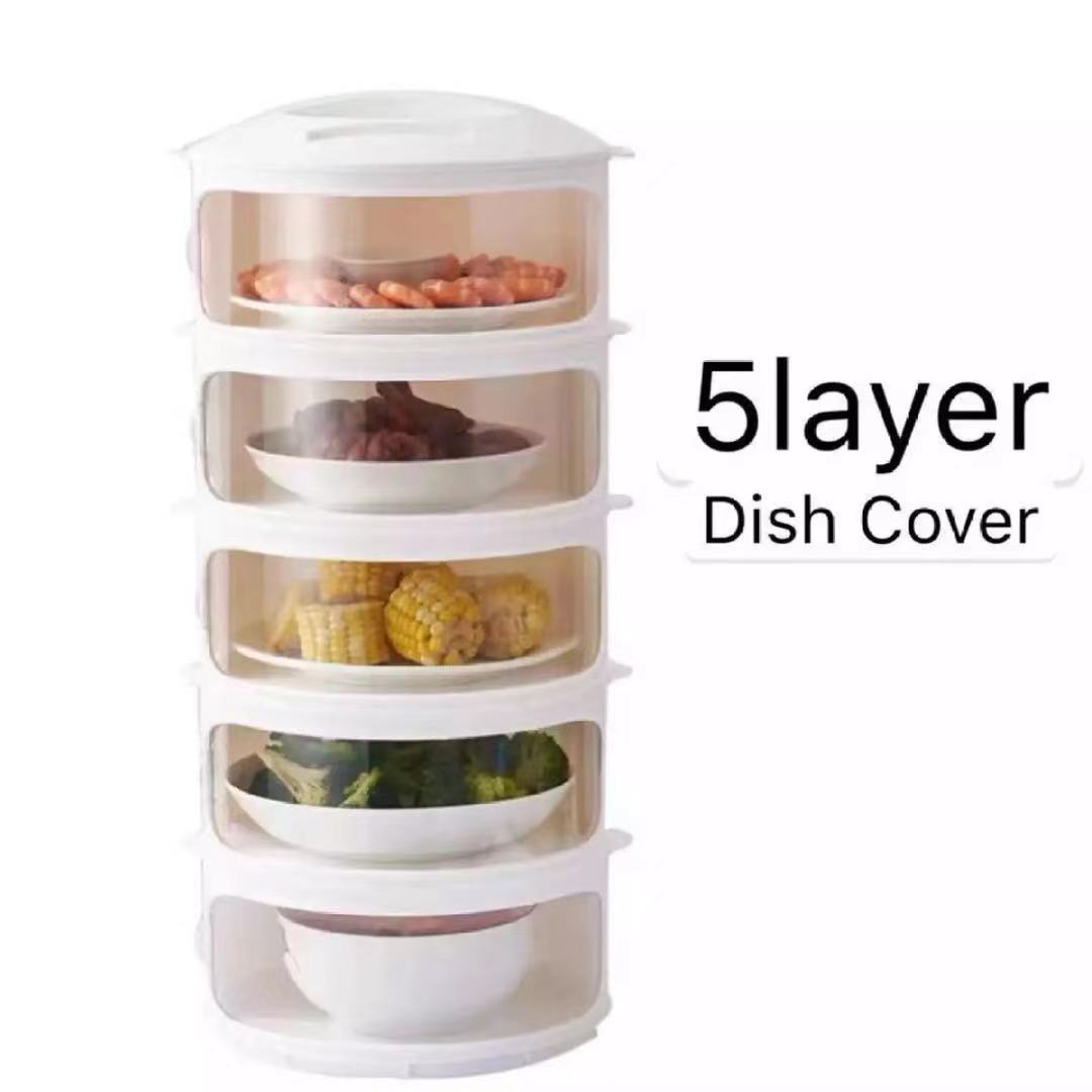 Layer Food Keeper Warm Keeper Food Cover Transparent Stackable Dish