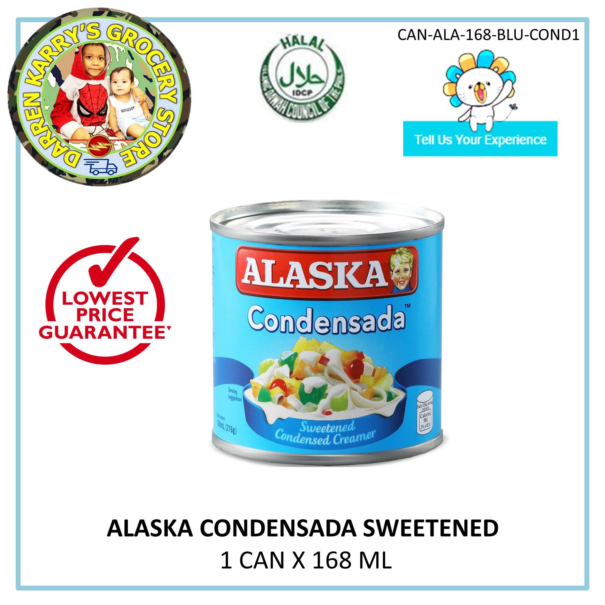 Alaska Condensada Sweetened Condensed Creamer 168 Ml X 1 Can Blue