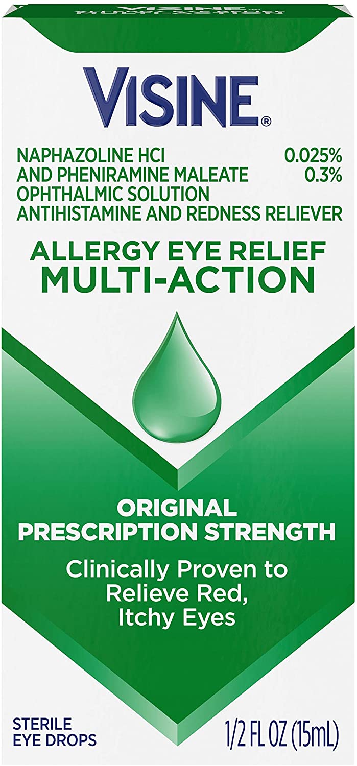 Visine Allergy Eye Relief Multi Action Eye Drops For Red Itchy Eyes