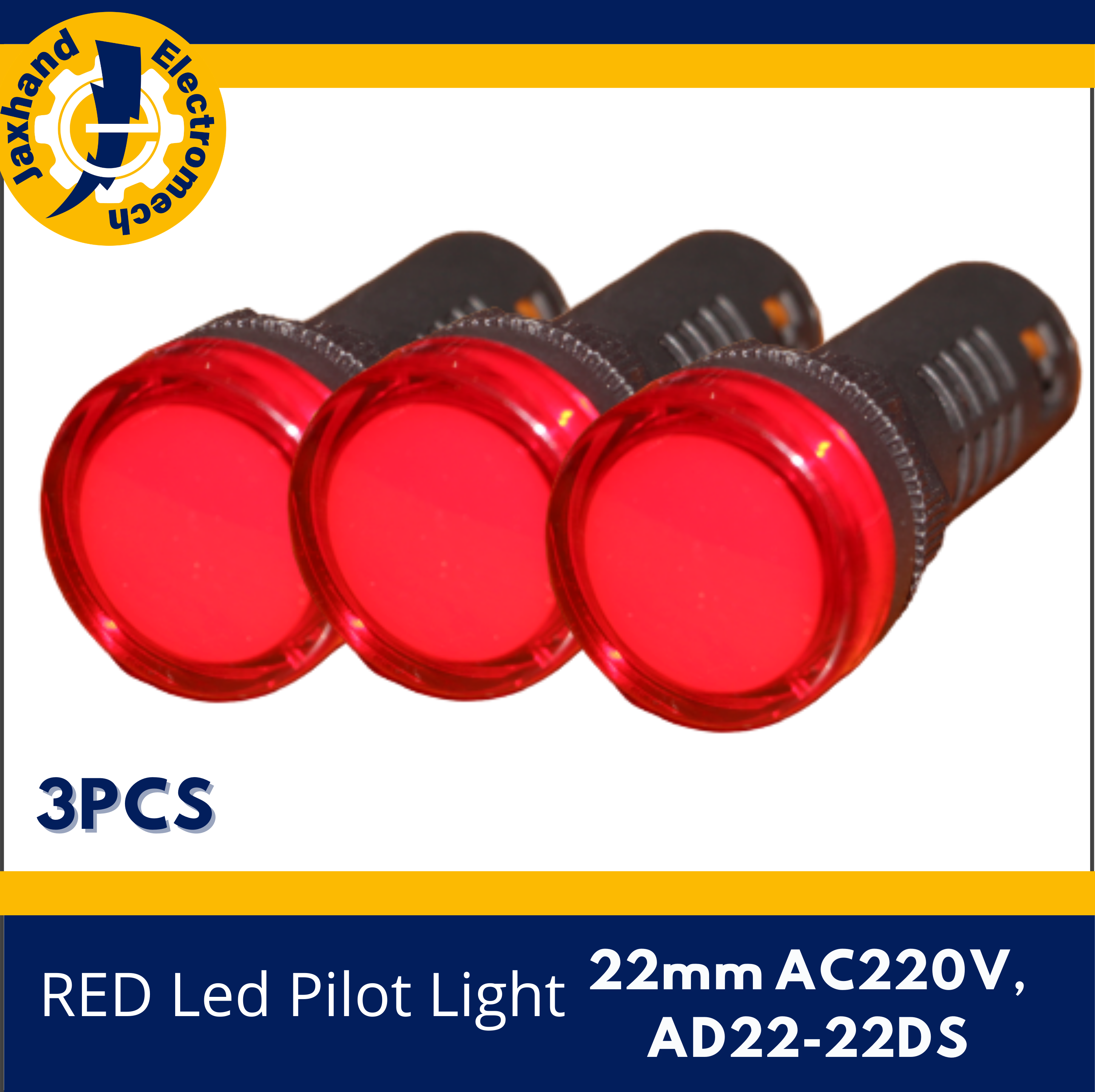 Led Pilot Light Red 22mm AC220V AD22 22DS 3 Pieces Set Lazada PH