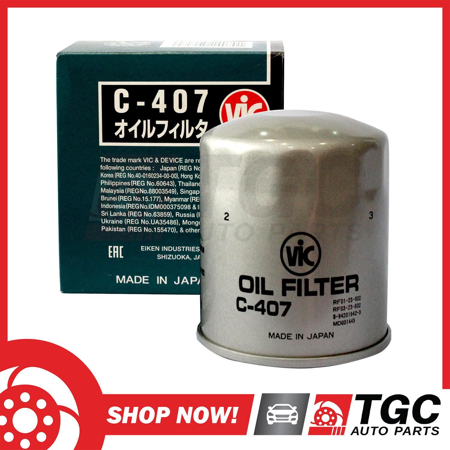 VIC OIL FILTER C 407 LANCER SL GSR BOXTYPE GALANT KIA BESTA 2 2