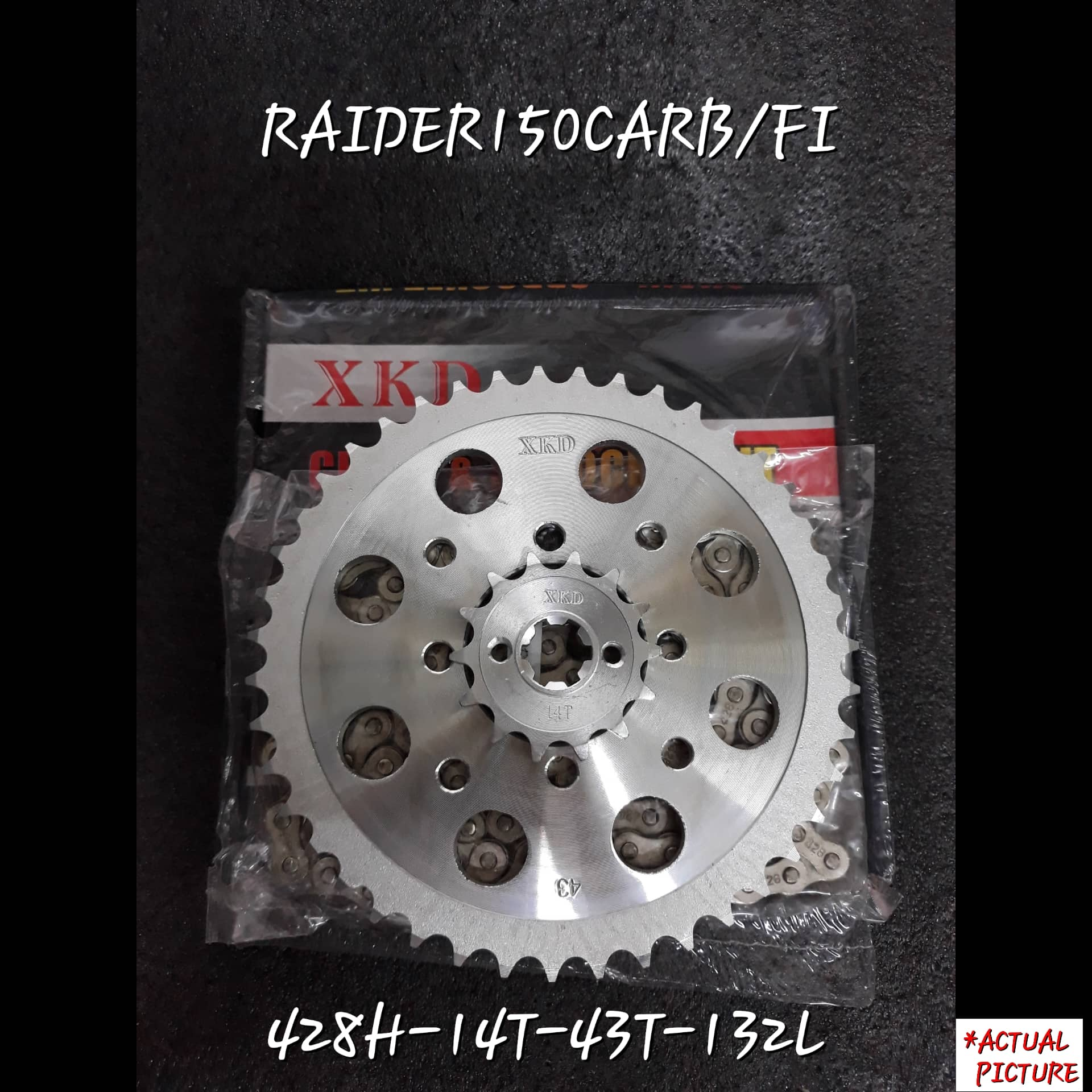 Pogishop XKD CHAIN SPROCKET SET SIZE 428H 14T 43T 132L MODEL