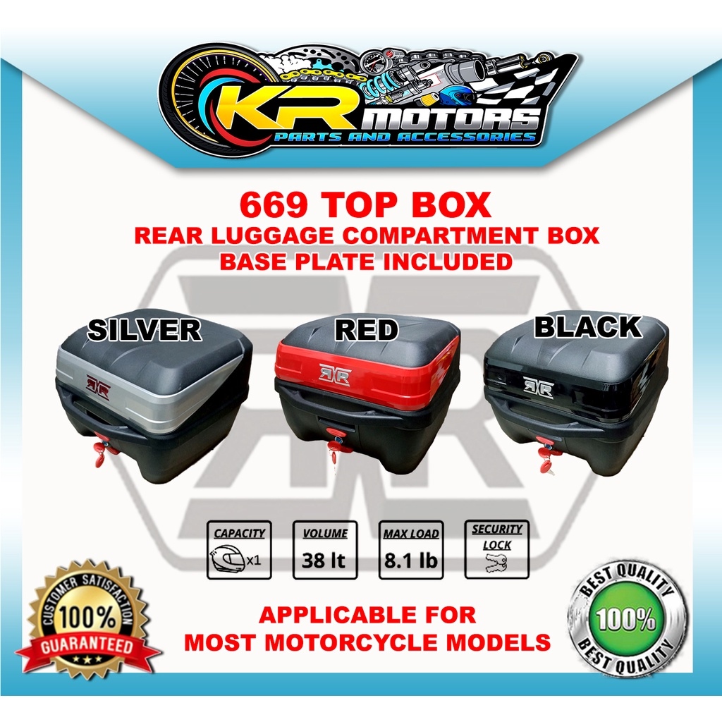 Hot Rxr Rxr Top Box Motorcycle Storage Box Rxr Rear Luggage