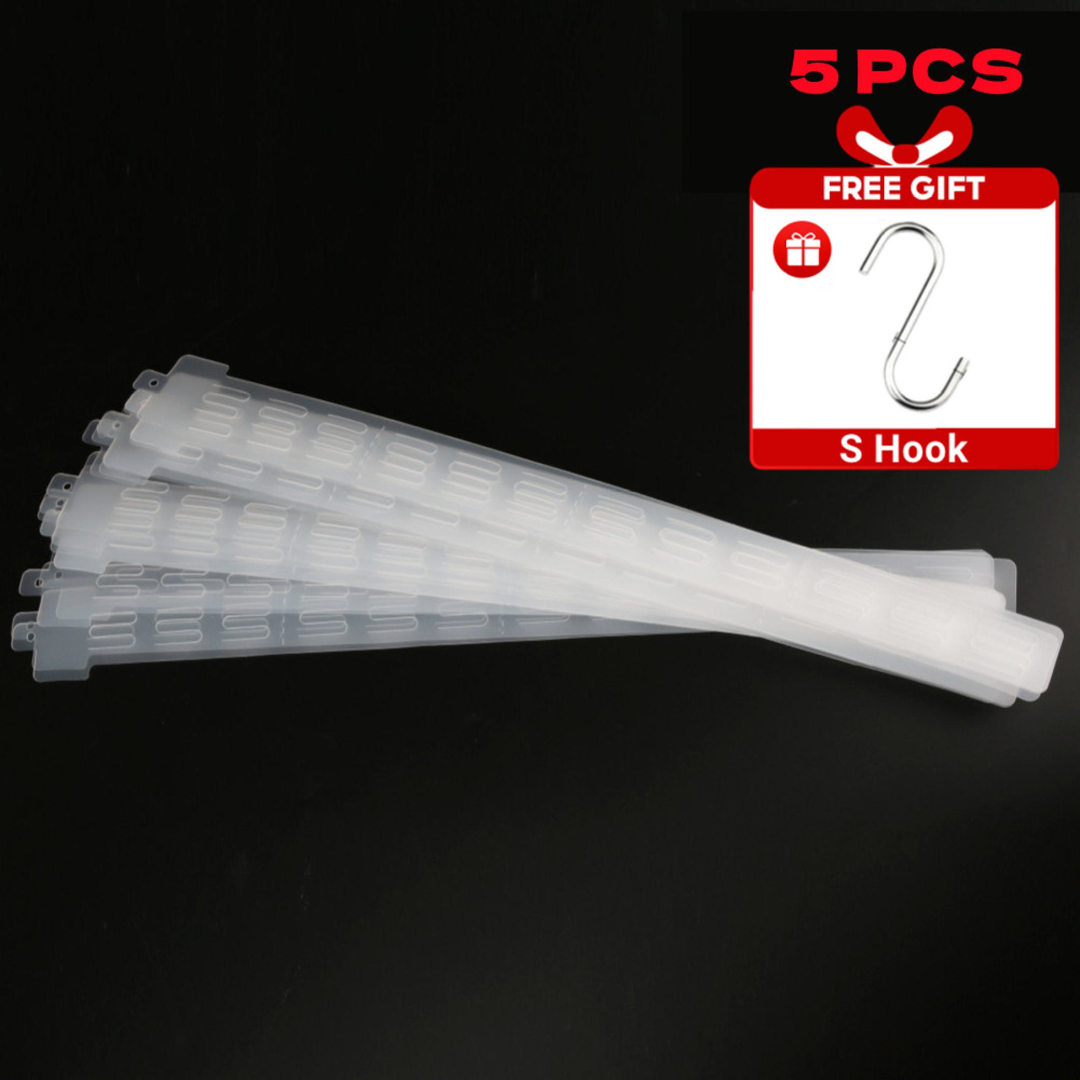 Pvc Supermarket Hanging Strips With Hook Store Food Snack Plastic