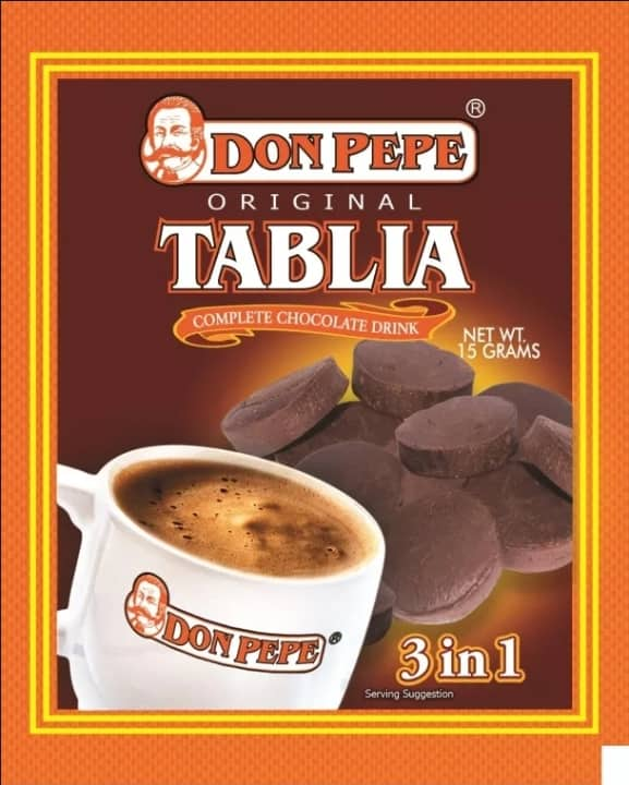 Don Pepe Tablia 3in1 Original 15g Complete Chocolate Drink Cocoa