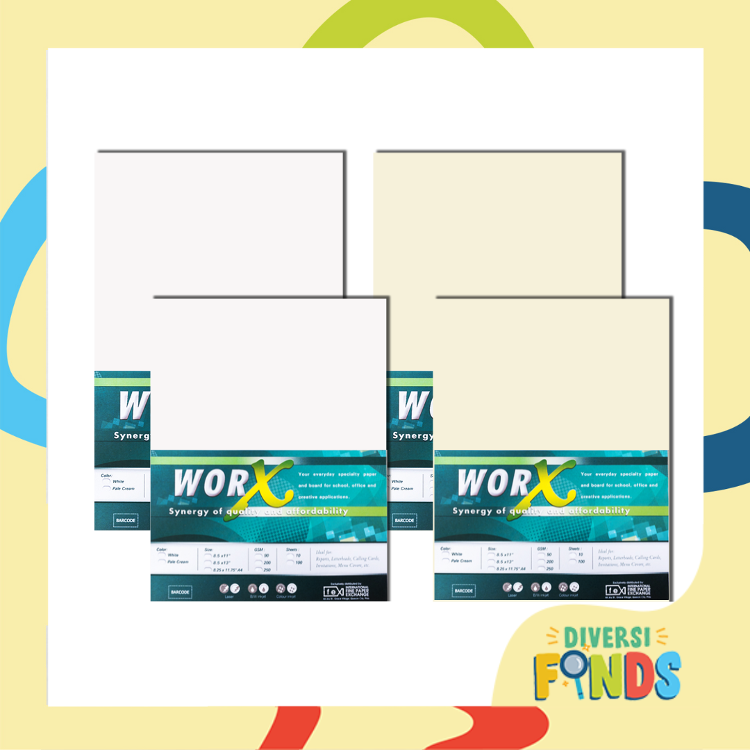 Pcs Worx Specialty Board Paper Gsm White Short Long A