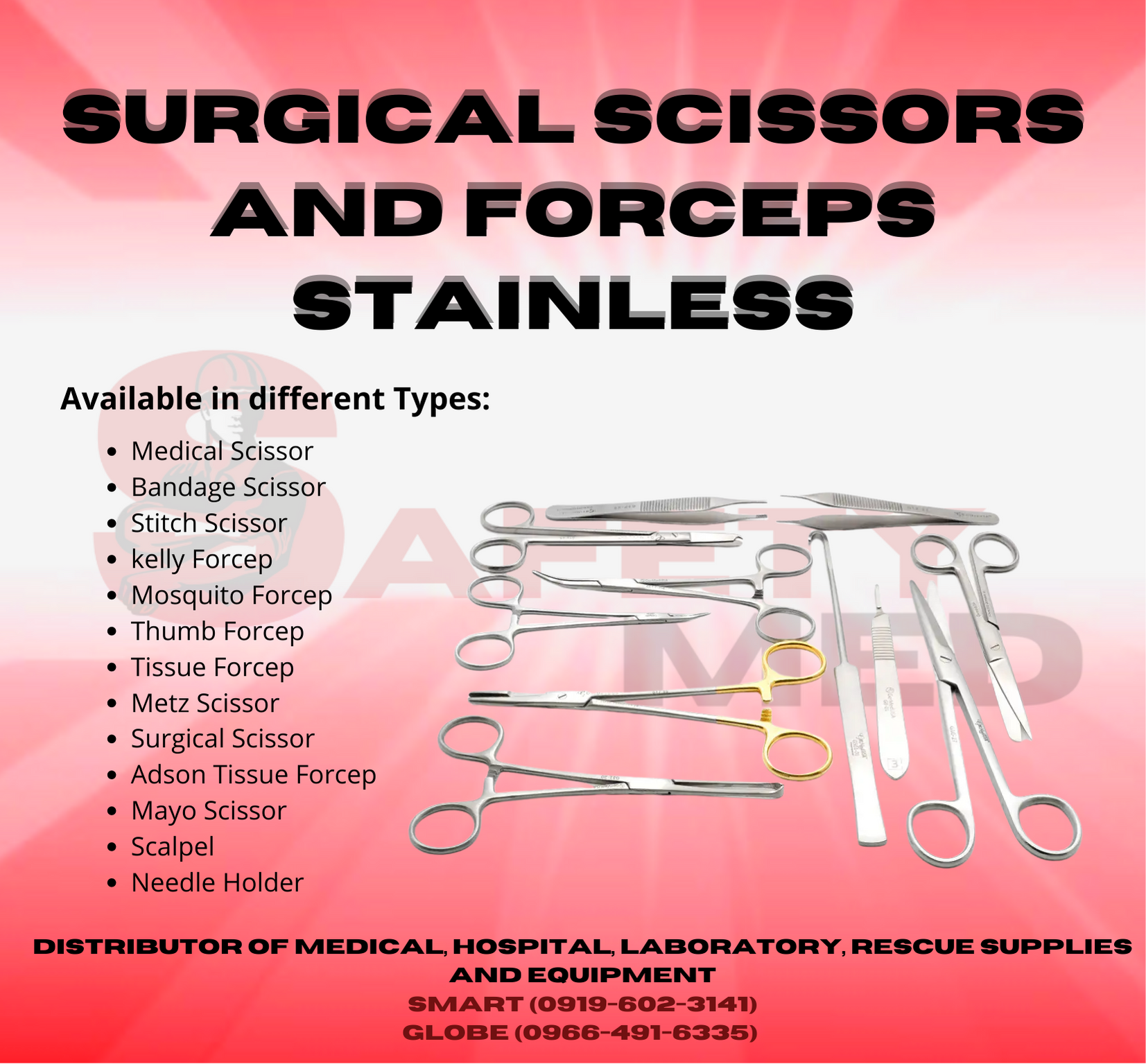 SURGICAL SCISSORS AND FORCEPS STAINLESS Surgical Scissor Bandage